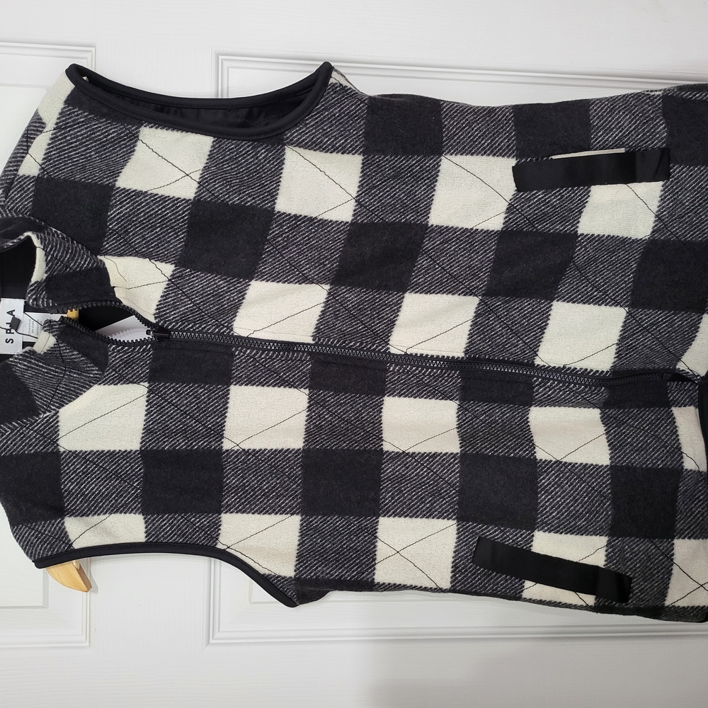 Plaid Black and White Women's Vest